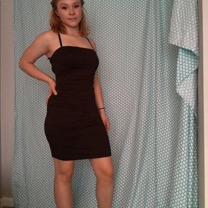 Strapless Ruffled Bodycon Dress